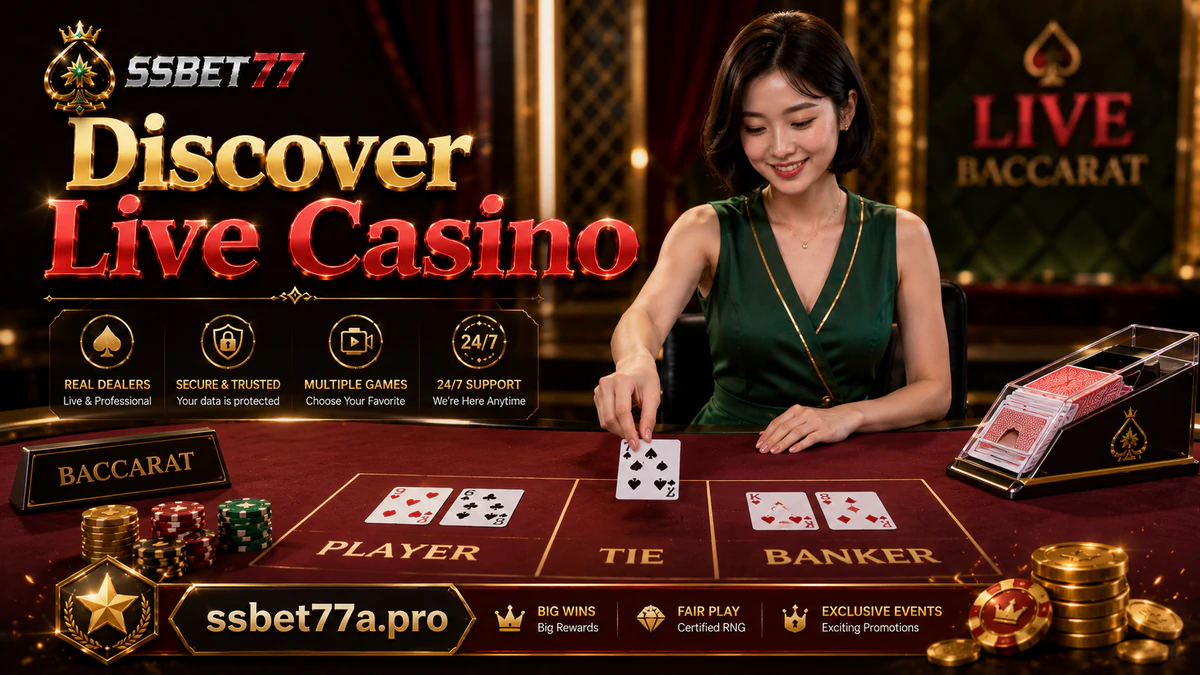 SSBET77 online casino login live-table night with a dealer stream waiting for the first round gesture
